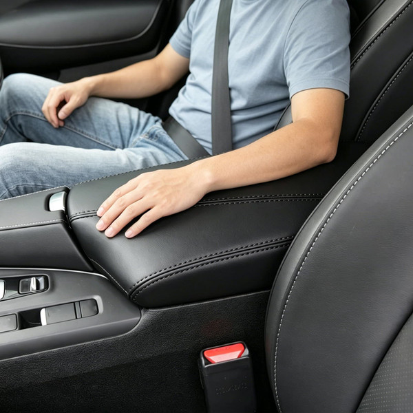 faccaibbg Armrest Cover Compatible with Infiniti QX55 2022-2023/QX50 2019-2023 (Black),Center Console Cover Well-Make Durable Middle Protective Cover for Infiniti QX55 /QX50 Accessories.