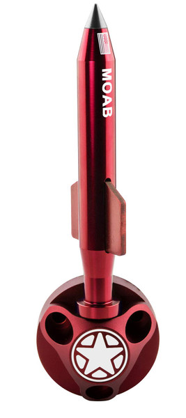 VMS RACING Combo RED MOAB ANTENNA & RED ANODIZED HOUSING COVER BASE in Billet Aluminum Short Compatible with Jeep Wrangler JK JKU JL JT