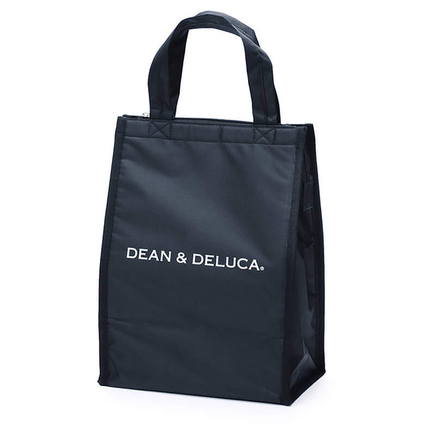 DEAN & DELUCA Cooler Bag, Black M, Cooler Bag, Zippered, Compact, Bento Lunch Bag