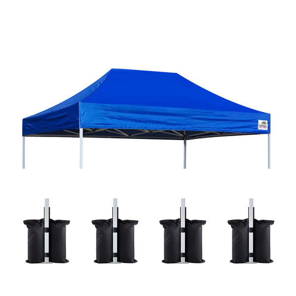 Eurmax USA 8x12 Pop Up Canopy Replacement Top,Universal Instant Canopy Cover ONLY,Heavy Duty UPF 50+ UV Protection,Water & Wind Resistant Tarp,30+ Colors Available,Bonus 4 Sand Bags(Blue)