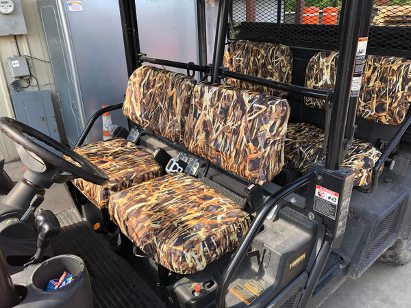 Durafit Seat Covers, for 2015 and Newer Kubota RTV X1140, Seat Covers for Front and Rear Seats Made in Savanna Camouflage Waterproof Endura