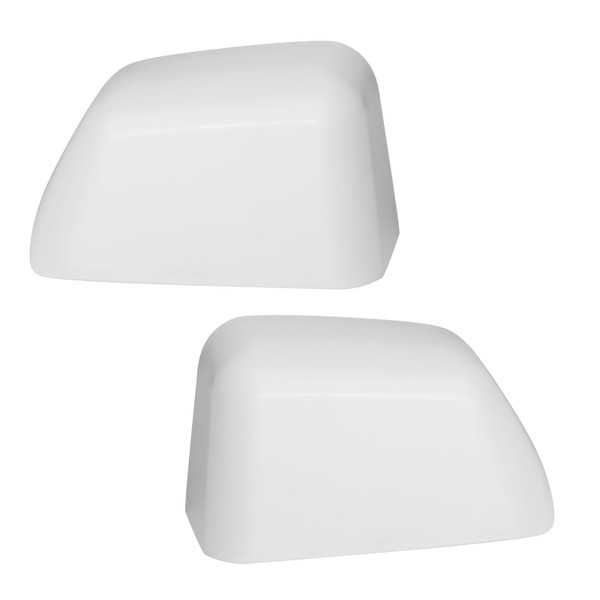 1 Pair Tow Mirror Cover Cap | For 2017-2024 Ford Super Duty F250 F350 F450 F550 Truck Accessories Replacement | Driver&Passenger Side Exterior Plastic Top Half Door Mirror Caps (Pearl White)