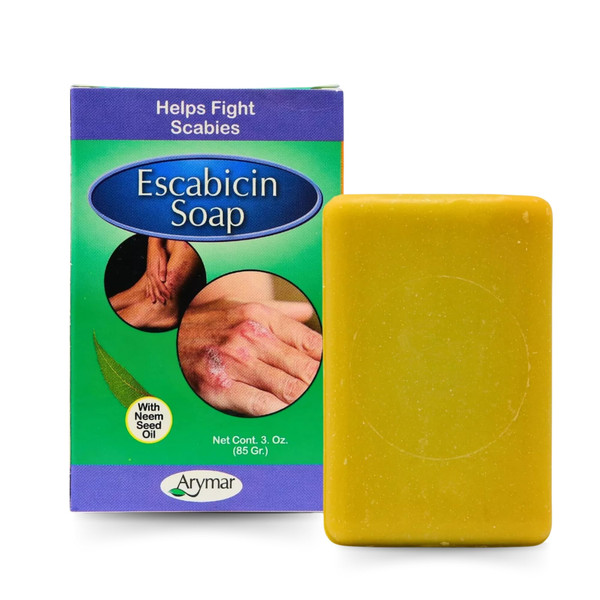 Arymar Escabicin Sulfur Soap Bar with Neem Oil: 3 oz Deep Cleansing Formula for Oily Skin, Natural Bar for Body and Face, Helps Clear Pores and Blemishes