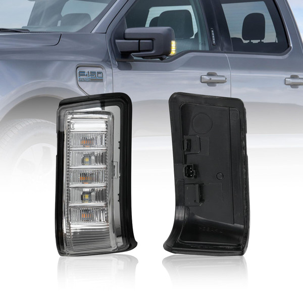 Convitex LED Turn Signal Light for Ford F150 2021–2024, Left Side Door Mirror Turn Signal Lamp Assembly, Waterproof, Plug and Play, OE Style Replacement