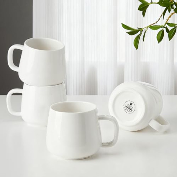 Teocera Coffee Mugs Set of 4-12oz Chip-Resistant Ceramic Cups with Ergonomic Handle | Dishwasher & Microwave Safe White Mugs | Keeps Beverage Hot, Perfect for Family Kitchen & Holiday Gifts Teocera Coffee Mugs Set of 4-12oz Chip-Resistant Ceramic Cups with Ergonomic Handle | Dishwasher & Microwave Safe White Mugs | Keeps Beverage Hot, Perfect for Family Kitchen & Holiday Gifts