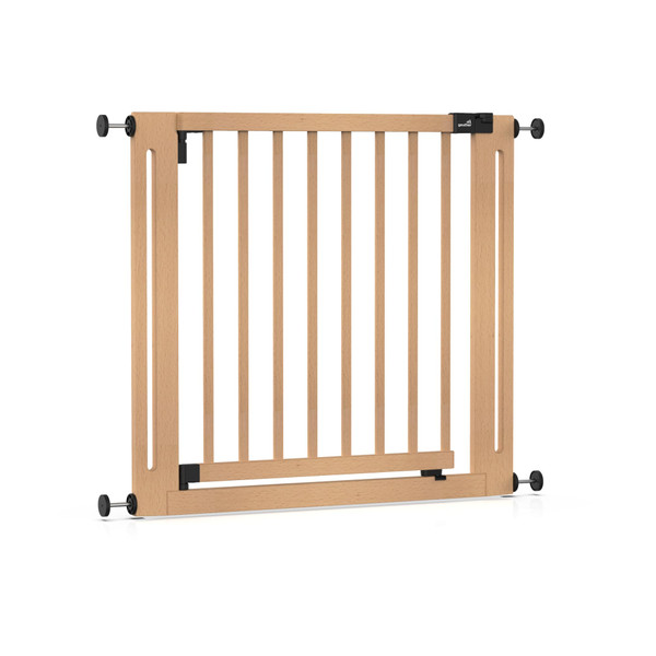 Geuther Wooden Door Safety Gate 28-57" | Extra-Wide Passage, Extra Convenience | for Doorways and Stairs | No Drilling | Easy Installation | PEFC Certified Beech Wood (34.3-38.2" (25.6" Passage))