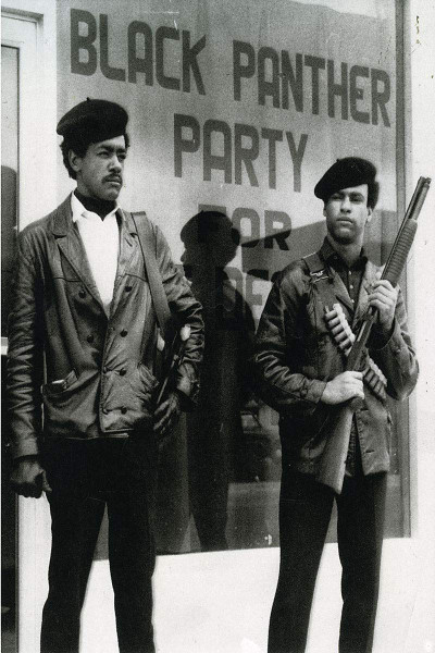Black and White Poster of Black Panther Party HQs w Bobby Seale and Huey Newton CANVAS Print Black and White Poster of Black Panther Party HQs w Bobby Seale and Huey Newton CANVAS Print