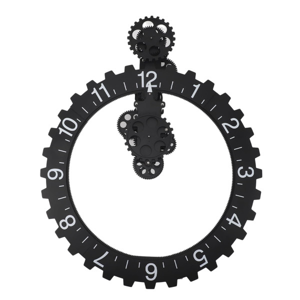 Sorandy 3D Mechanical Gear Clock, Design, Exquisite Craftsmanship, Large Moving Gear Wall Clock with Versatile Use for Home, Living Room, and Office (Black), Sorandygecnsmazwg-11
