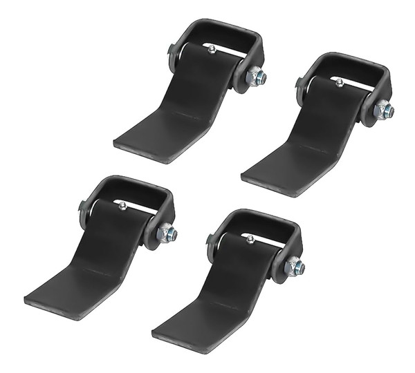 Mytee Products 4 Pack Steel Dump Trailer Hinges - Strap Style Long Leaf, Black Heavy Duty Weld On Greaseable Dump Trailer Door Gate Hinge - Allows Smooth Inward & Outward Door Opening