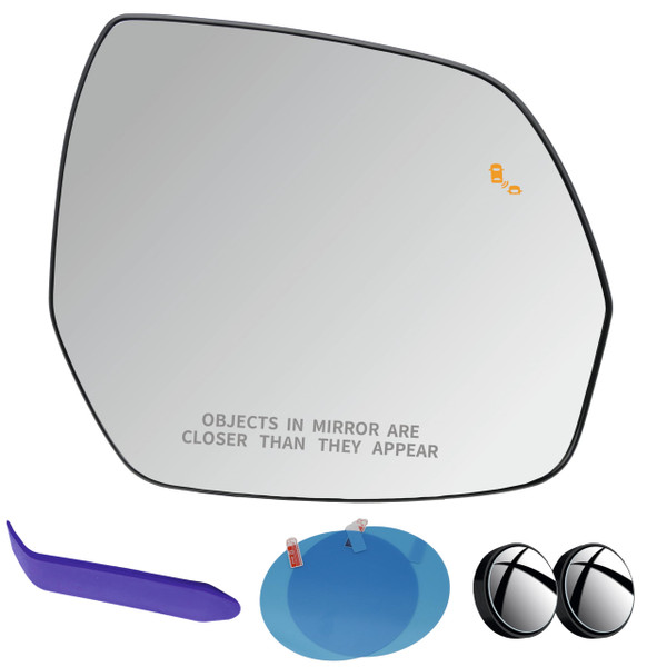 EAP Passenger Side Mirror Glass Compatible with Lincoln Aviator 2020-2026, Heated with Blind Spot, LC5Z17K707A