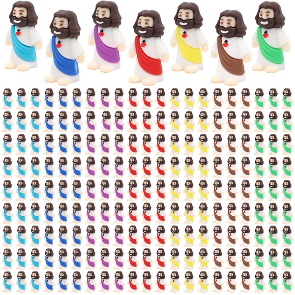 Owurha 200 Pcs Baby Jesus Figures Mini Jesus Figurines in Bulk Original Design Tiny Miniature Jesus Figures for Hide and Seek, Religious Party Favors, Sunday School, Baptism Gift, Easter Egg Stuffers Owurha 200 Pcs Baby Jesus Figures Mini Jesus Figurines in Bulk Original Design Tiny Miniature Jesus Figures for Hide and Seek, Religious Party Favors, Sunday School, Baptism Gift, Easter Egg Stuffers