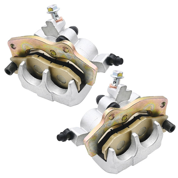 VIKKSAER 43080-0129 Front Left & Right Brake Calipers with Pads, Compatible with Kawasaki Teryx 750 Teryx 800 KRF800 2014-2019 Replaces#43080-0128