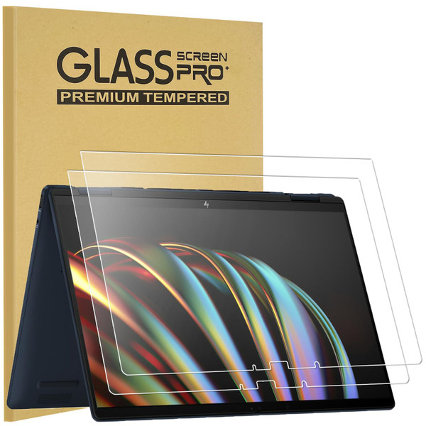 2-Pack Tempered Glass Screen Protector for 2025 New HP OmniBook 5 Flip 2-in-1 14" (fp-0000) & 2024 HP Envy x360 14" 2-in-1 (14-FA / 14-FC) Touchscreen Laptops, Ultra Clear, 9H Hardness, Anti Scratch