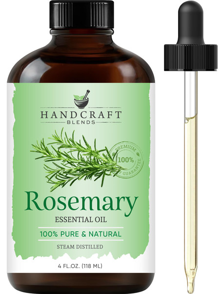 Handcraft Blends Rosemary Essential Oil – Huge 4 Fl Oz – 100% Pure and Natural – Premium Grade Essential Oil for Diffuser and Aromatherapy, Skin, Massage, Candle and Soap Making Fragrance