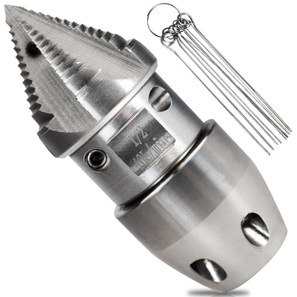 ZZHANFF 1/2 npt Sewer Jetter Nozzle for 2900 PSI, 40 L/min Pressure Washer - Stainless Steel, Quickly Rotating for Municipal Drain Pipe Cleaning