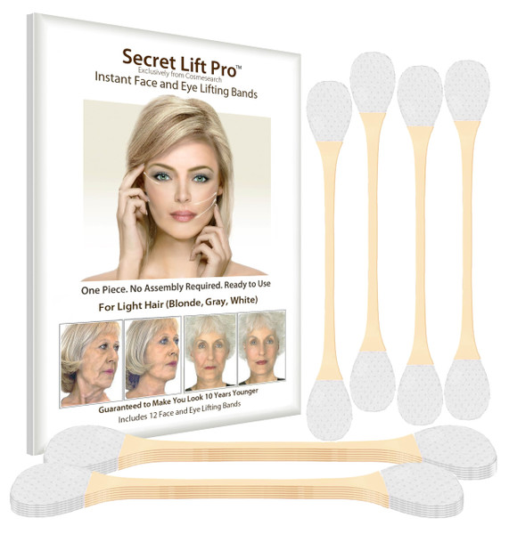 Secret Lift Pro - Pre-Assembled Face and Eye Lift Tapes with Bands One Size (Light Hair) Secret Lift Pro - Pre-Assembled Face and Eye Lift Tapes with Bands One Size (Light Hair)