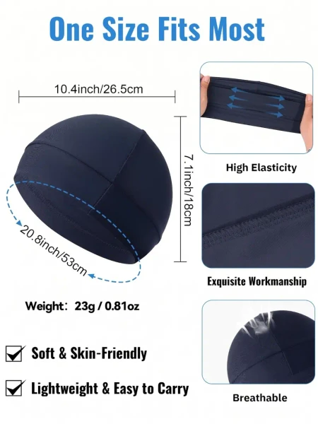 Simple Style Plain Color Skull Beanie for Men & Women, Casual Sportive Breathable Beanie Hat for Outdoor Sports for Men & Women, Fitted Hats, Head Cover
