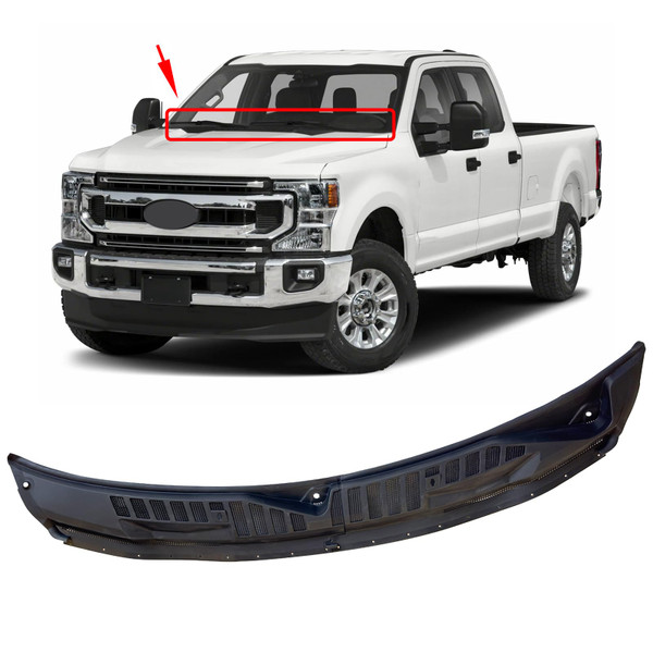KAMDKI Windshield Wiper Cowl Cover Panel Fit for 2017-2022 Ford F250 F350 F450 F550 Super Duty Front Grille Insert Panel Left and Right Side HC3Z-25022A68-AB HC3Z-25022A68-AA