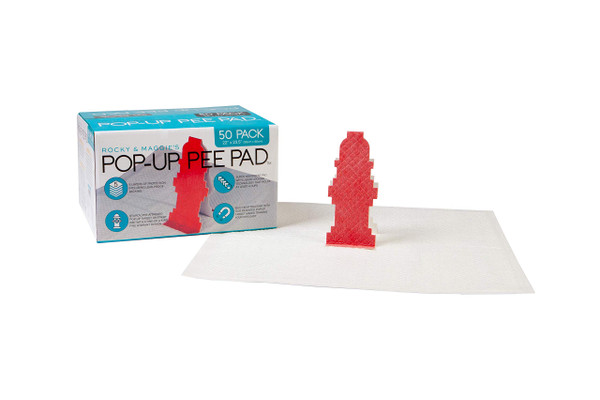 Rocky & Maggie's Pop-Up Fire Hydrant Male Dog Pee Target, 50 Pads/Box