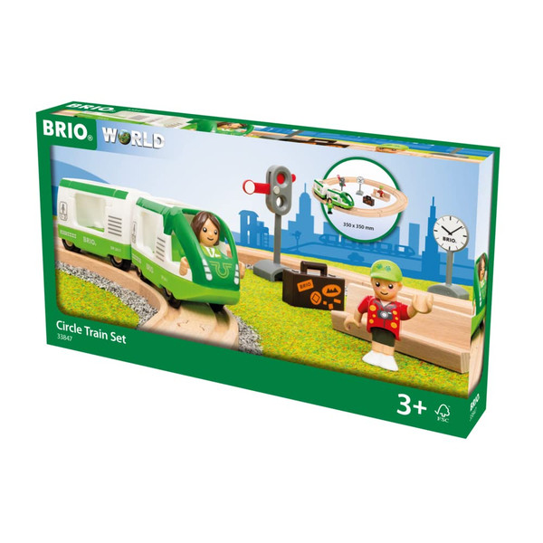 BRIO 33847 Reisezug-33847 World-Circle Kids Age 3 Years and Up-Compatible Train Sets, Multi-Colour