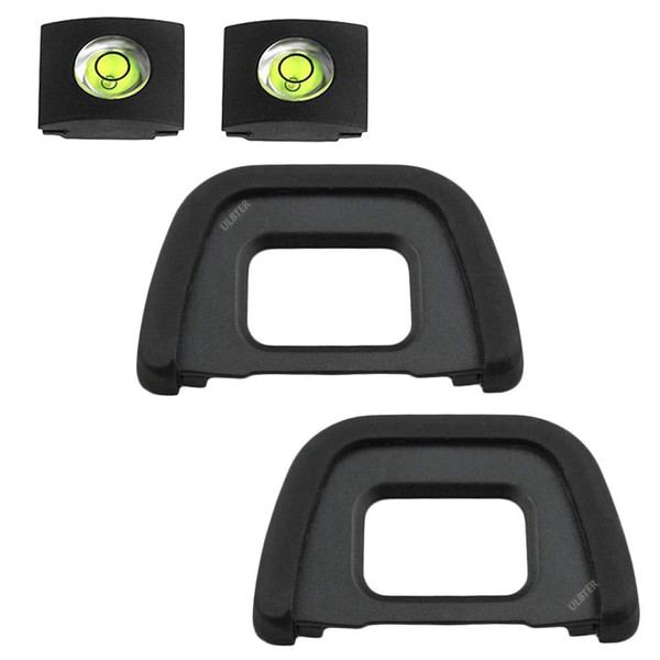 Eyepiece Eyecup Eye Cup DK-23 for Nikon D7100 D7200 D7000 D750 D610 D600 D300 D300S Camera Viewfinder, ULBTER Eyepiece Cover & Hot Shoe Cover -(2+2 Pack)