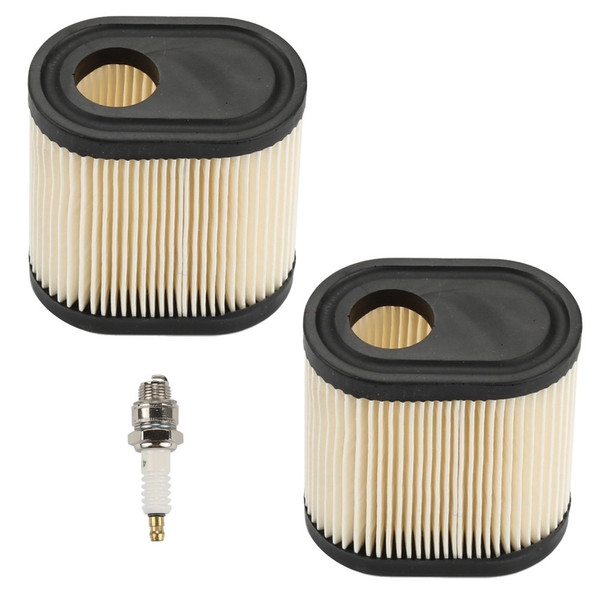 Powtol 36905 Air Filter for Toro Recycler 22 GTS 6.5HP 20016 20017 20018 Lawn Mower Tecumseh 751-11122 LV195EA with RJ19LM Spark Plug (Pack of 2)