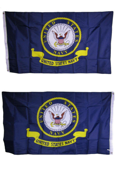 AES 3x5 U.S. Navy Emblem Heavy Duty Polyester Nylon 200D Double Sided Flag Banner House Banner Double Stitched Fade Resistant Premium Quality