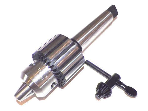 MT4 Heavy Duty Drill Chuck w Chuck Key 1/32"- 5/8" (clamping)