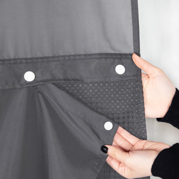 eachope 1 Pack Fabric Snap-in Shower Curtain Liner Replacement,Compatible with No Hook Shower Curtain with Snap in Liner, Removable & Water-Repellent,Machine Washable,70x54,Grey