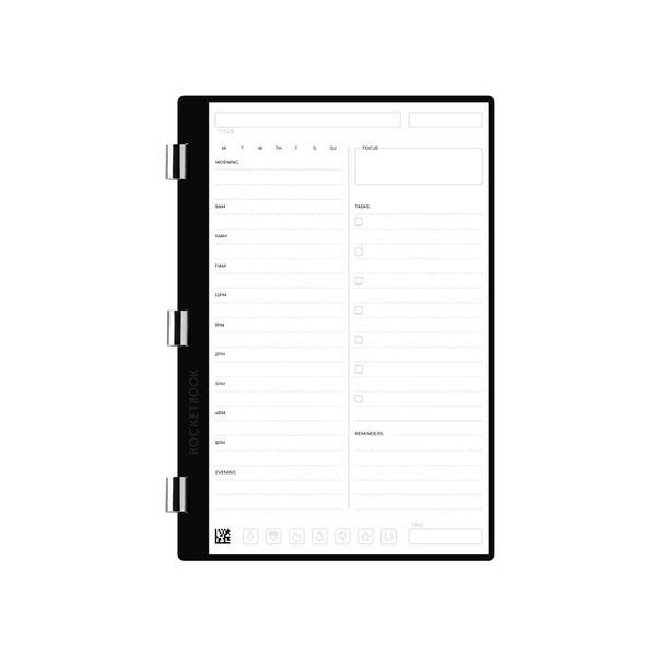 Rocketbook Pro Daily To Do Page Pack | Scannable Rocketbook Pro Pages for To Do Lists and Agendas - Write, Scan, Erase, Reuse | 20 Sheets | Executive Size: 6 in x 8.8 in