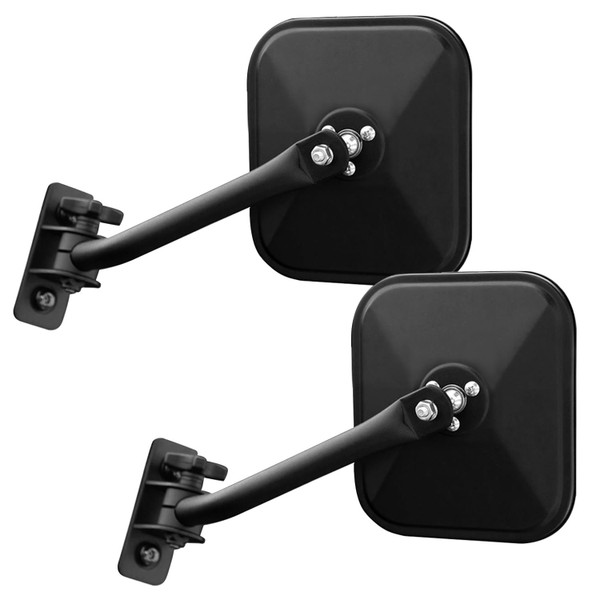 SUNPIE Wrangler Mirrors Doors off Compatible with Jeep Wrangler JK/JKU 2007-2017 and 1996-2006 Wrangler TJ, Square Doorless Blind Spot Mirror Suitable for No Door, Half Door