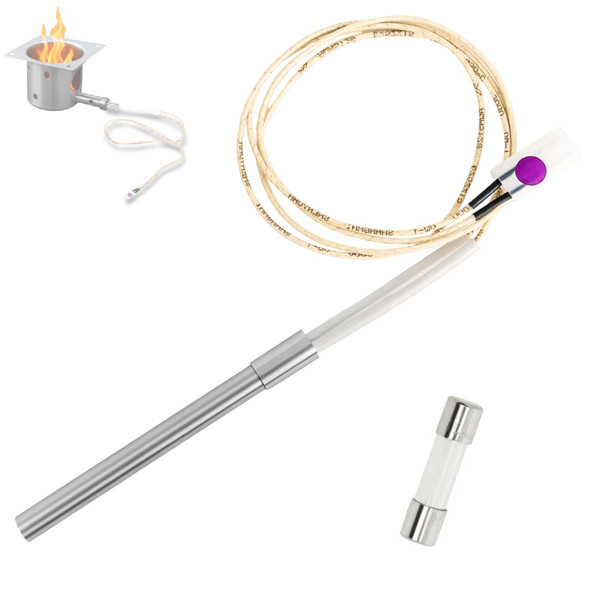 Hot Rod Igniter Kit for Pit Boss, Compatible with Pitboss, Traeger, Camp Chef Grills, Pellet Grill Igniter Rod Heating Element with 1 Fuses