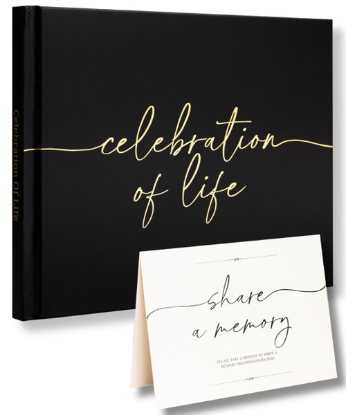 Lamare Funeral Guest Book for Memorial Service – Elegant Celebration of Life Guest Book and in Loving Memory Guest Book - Condolences Book for Funeral