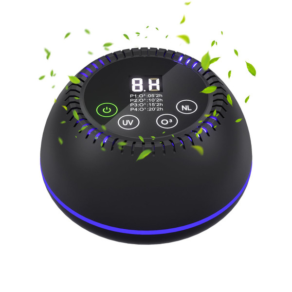 Rddmen 3-in-1 Ozone Machine Odor Removal with 10000mAh Battery, Air Purifier for Pets, Smoke, Home, Closet, Toilet