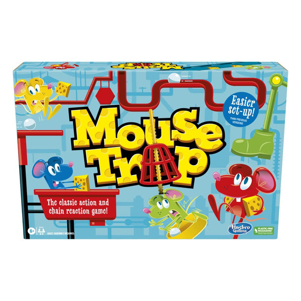 Hasbro Gaming Mouse Trap Board Game for Kids Ages 6 and Up, Classic Kids Game for 2-4 Players with Easier Set-Up Than Previous Versions, Multicolor, One Size Hasbro Gaming Mouse Trap Board Game for Kids Ages 6 and Up, Classic Kids Game for 2-4 Players with Easier Set-Up Than Previous Versions, Multicolor, One Size