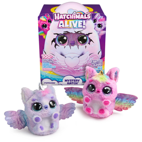Hatchimals Alive, Mystery Hatch Pufficorn, Surprise Interactive Toy & Egg with Mist, Lights & Sounds (Styles May Vary), Gifts & Stocking Stuffers for Girls & Boys Hatchimals Alive, Mystery Hatch Pufficorn, Surprise Interactive Toy & Egg with Mist, Lights & Sounds (Styles May Vary), Gifts & Stocking Stuffers for Girls & Boys