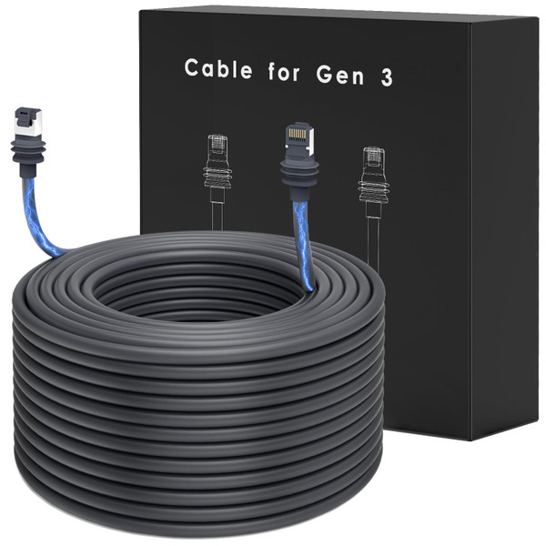 SPIDERCAMP 150FT Starlink Cable for Actuated Gen 3, Waterproof Internet Kit Satellite, Supports 1200M Protocol Extension Cable for Starlink Accessories