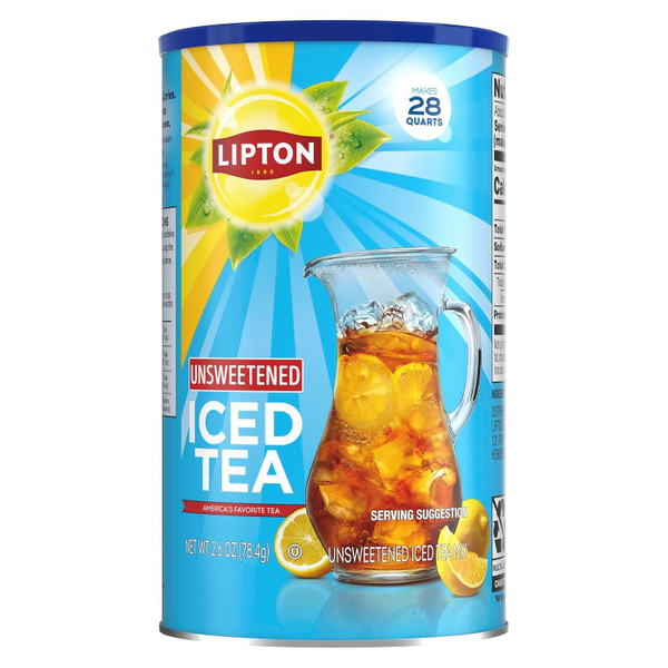 Lipton, Unsweetened Iced Tea Mix (Pack of 4)