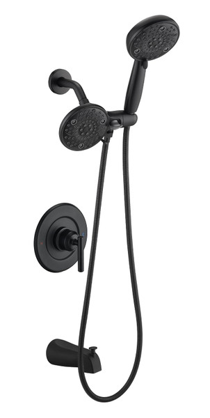 Replacement for Moen Shower Faucet Trim Kit, High Pressure Dual Shower Combo, Shower Handle& Tub Spout, (Valve& Catridge Not Inclued), Matte Black