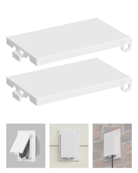 Type 3r Enclosure Cover, DBVW-1 Outdoor Outlet Cover for Wet Locations (Vertical), Electrical Box Replacement Cover for DBVR1W/DBVS1W/60VW in Box Electrical Outlet Box - White(2-Pack)