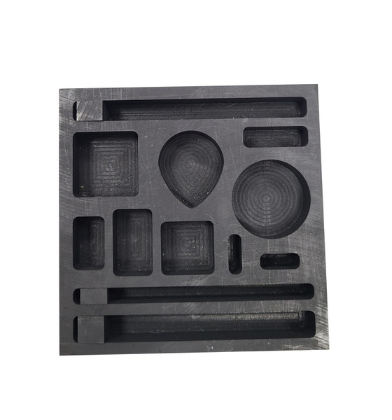 OTOOLWORLD 12 in 1 Graphite Casting Ingot Mold Metal Refining Scrap Bar Rectangle Square Circle Water Droplet