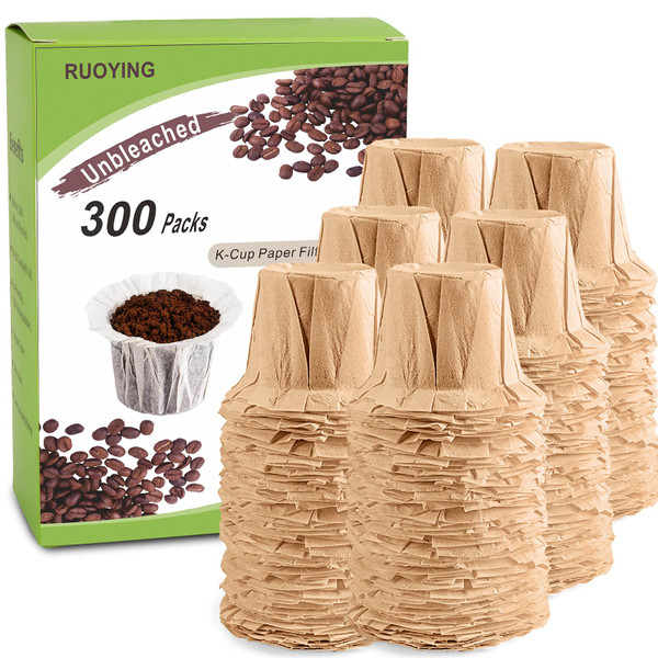 Unbleached Disposable K Cup Filters, Fits Keurig 1.0 & 2.0 Reusable Pods