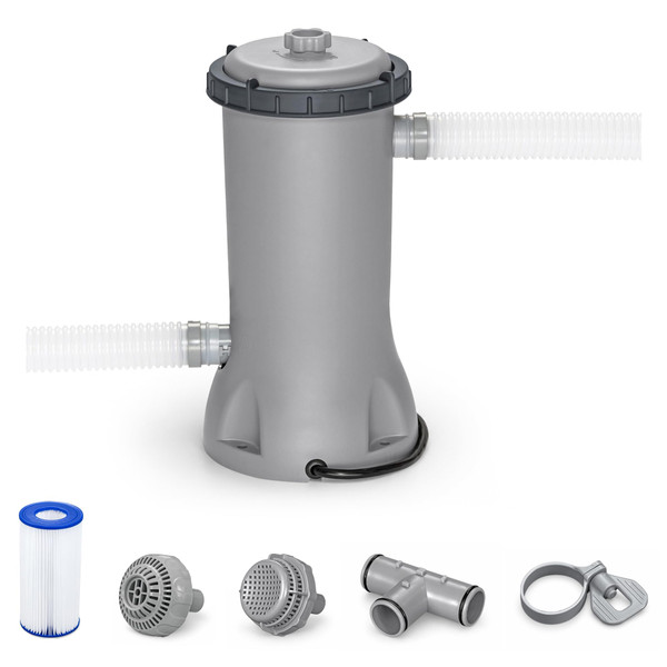 Bestway 530 GPH Filter Pump for Above Ground Swimming Pool with Type III-A/C Cartridge