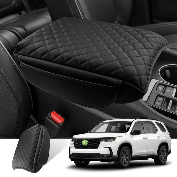 2026 Passport Armrest Cover for Honda Passport 2026 Accessories Thicken Soft & Comfy Center Console Cover Compatible with 2024-2026 Honda Passport TrailSport/RTL/TrailSport Elite & 2023-2026 Pilot