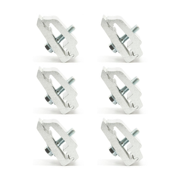 RuggedXL Low Pro Aluminum Mounting Clamps 1112514, Truck Cover, Cap, Camper - Raw Set of 6
