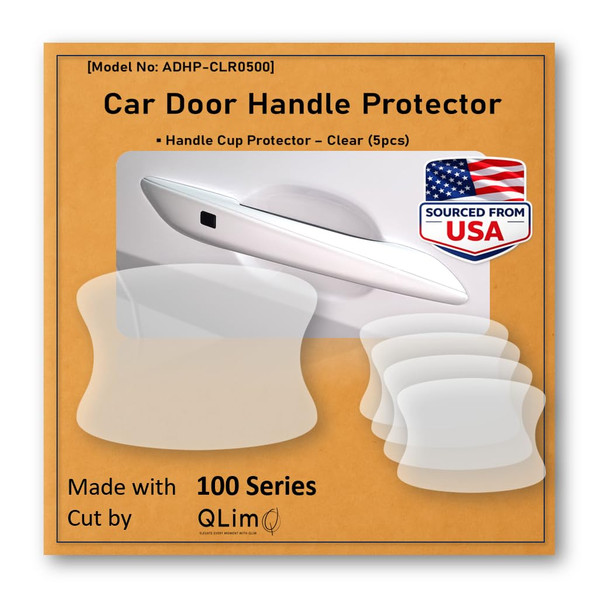 [3M]-5pcs Customized Car Door Handle Cup Protector Made with 3M Paint Protection Film, Sticker/Guard, Clear(Transparent), Anti Scratch, Universal Fit for Most Cars (Clear/5pcs)