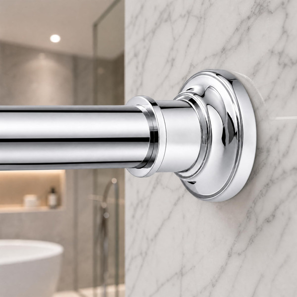 Outdoor Tension Rods No Drilling Curtain Patio Shower Bathroom Curtain Rod Windows Heavy Duty 40-120 Inch Adjustable 1.1 Inch Diameter Thick Spring No Rust