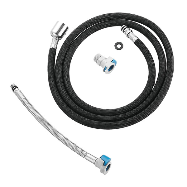 Pull Down Kitchen Faucet Hose Replacement M15*1MM X G1/2,(360 Rotatable) With Quick Connect, 59-Inch for Pluggable Nylon Hose,Compatiblity for WOWOW,OWOFAN,FORIOUS,APPASO,WEWE facuet parts