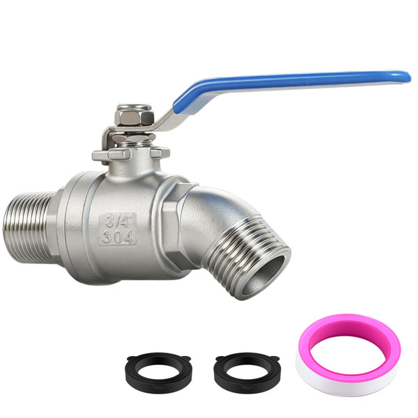 304 Stainless Steel 3/4 Inch NPT Male Garden Hose Bib,Heavy Duty Outdoor Faucet with 3/4" Male GHT Outlet,Lead-Free, Full Flow Water spigot for Garden & Irrigation