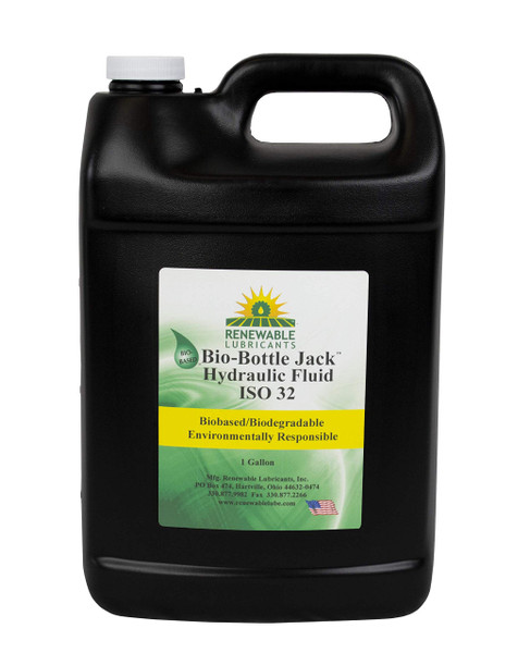 Renewable Lubricants - 81633 Bio-Bottle Jack ISO 32 Hydraulic Lubricant, 1 Gallon Jug yellow